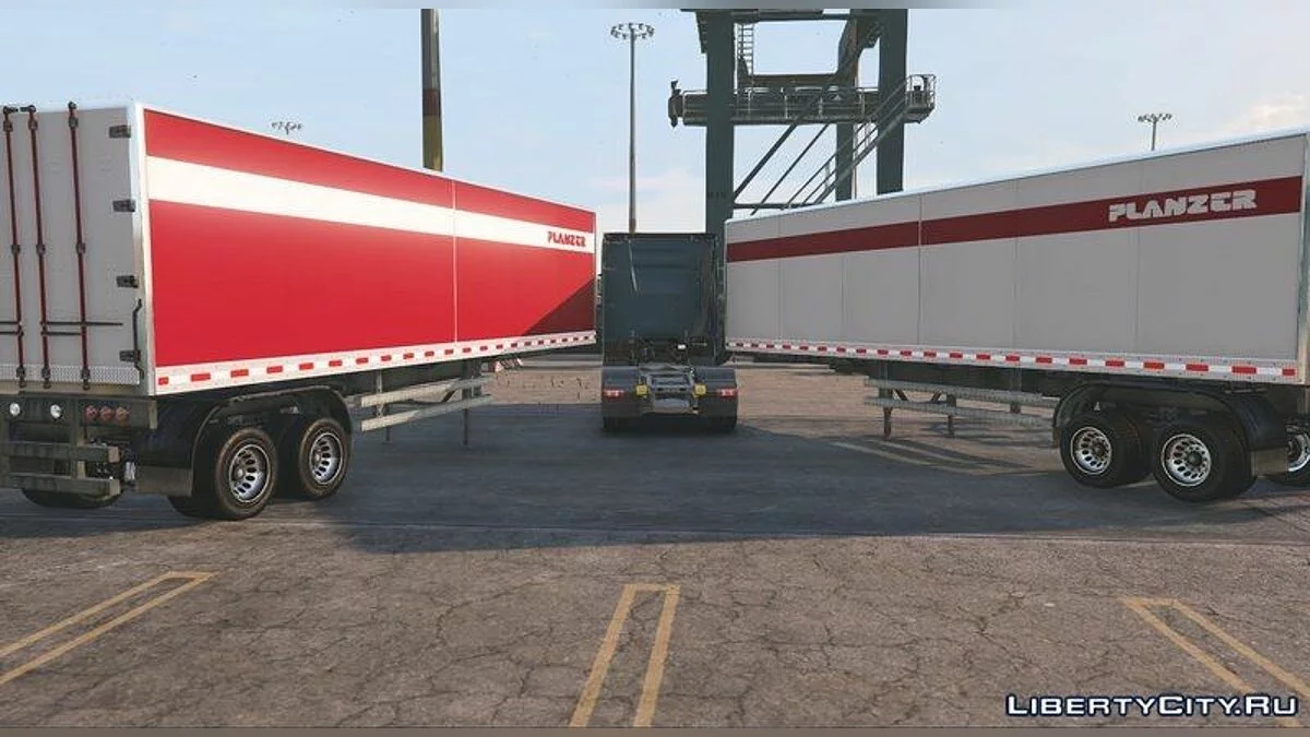 Mercedes Actros Planzer with Two Planzer Trailers / GTA 5