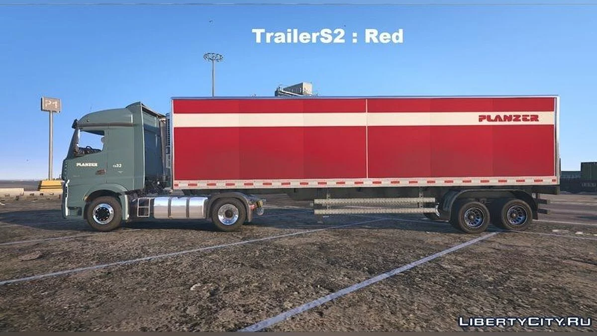 Mercedes Actros Planzer with Two Planzer Trailers / GTA 5