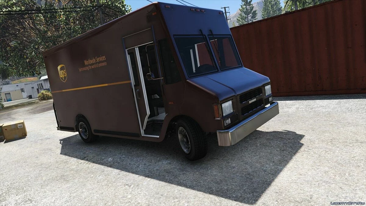 Boxville2 mit statischen Schiebetüren + UPS Skin 1.1 / GTA 5