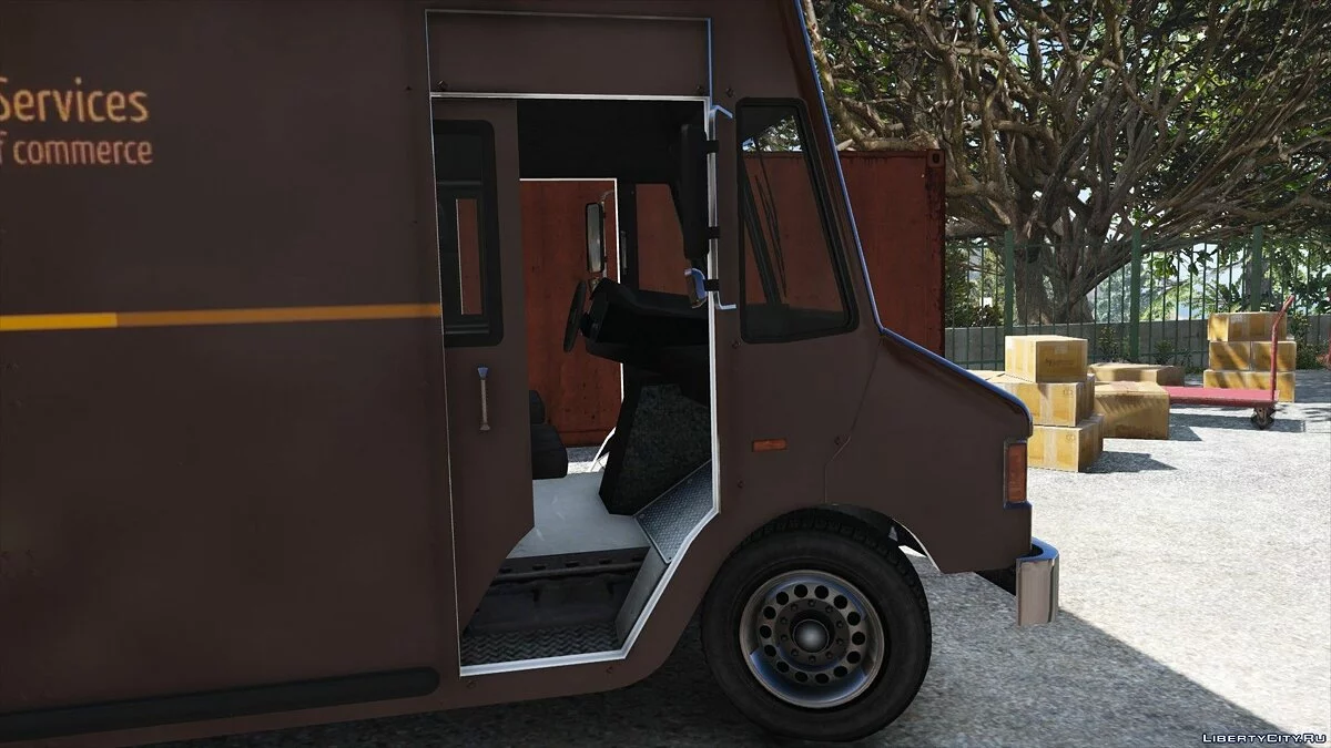 Boxville2 mit statischen Schiebetüren + UPS Skin 1.1 / GTA 5