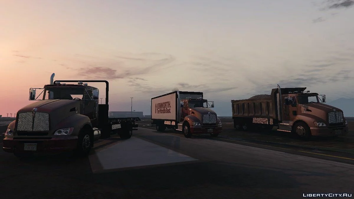 Camión Kenworth T440 Box / Plataforma 2012 [Plantilla] 2.2 / GTA 5