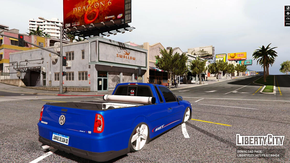 Volkswagen Saveiro G4 Surf Azul Do Lukao [Add-On] / GTA 5