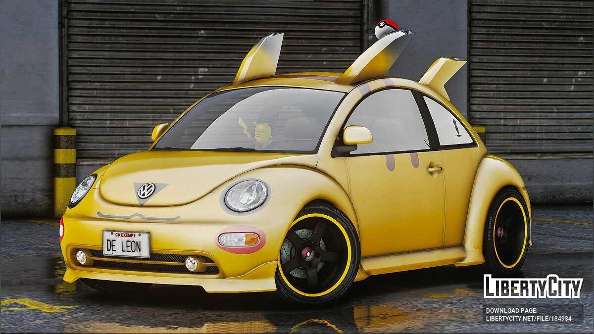 Download Volkswagen Beetle Pikachu for GTA 5