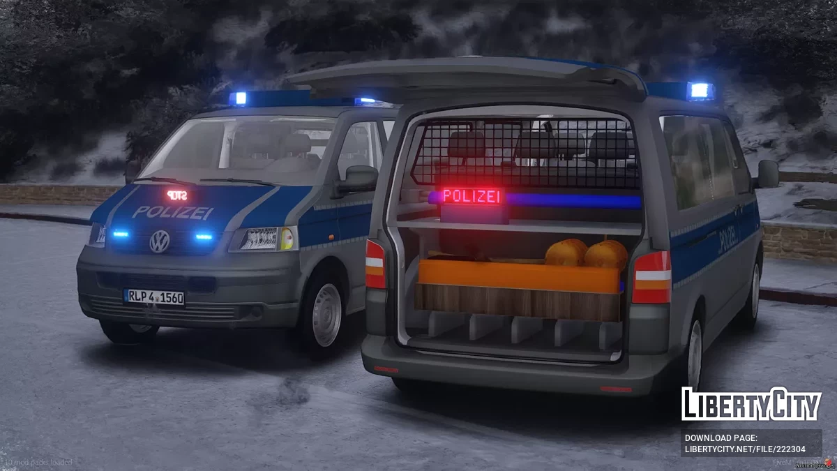 Volkswagen T5 警察 Rheinland Pfalz / GTA 5