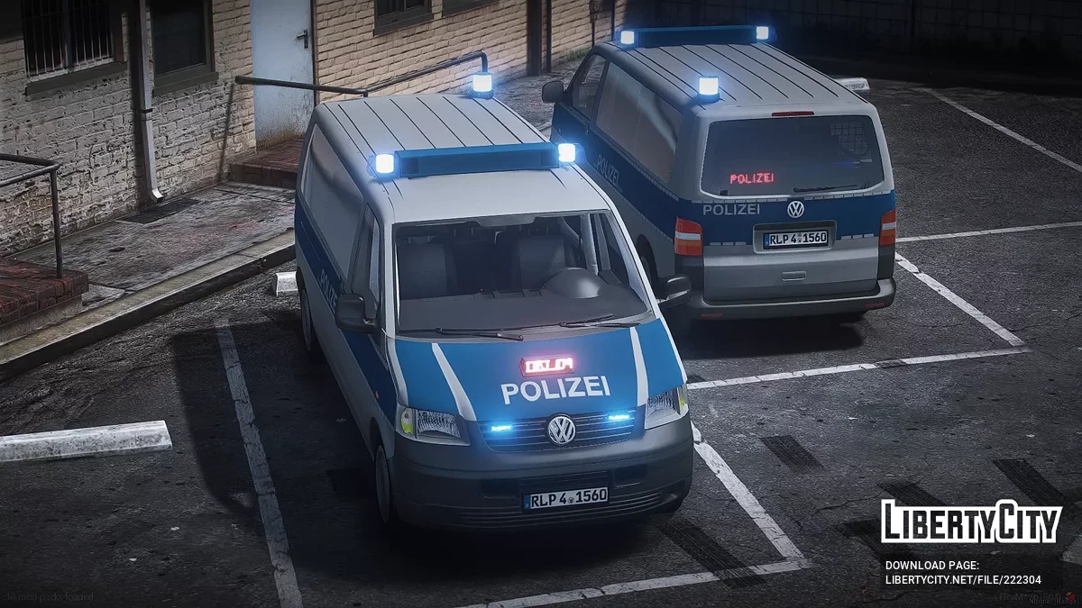 Volkswagen T5 警察 Rheinland Pfalz / GTA 5