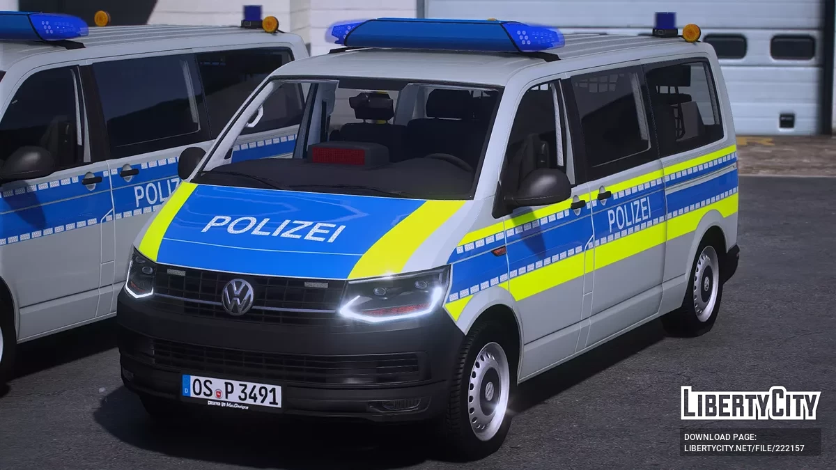 Volkswagen Transporter T6 LR Polizei Niedersachsen FuStw / GTA 5