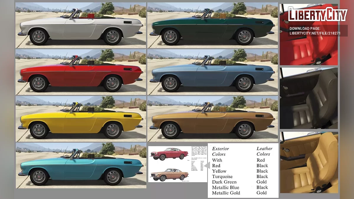 Volvo 1800 Conversível v1.0 / GTA 5