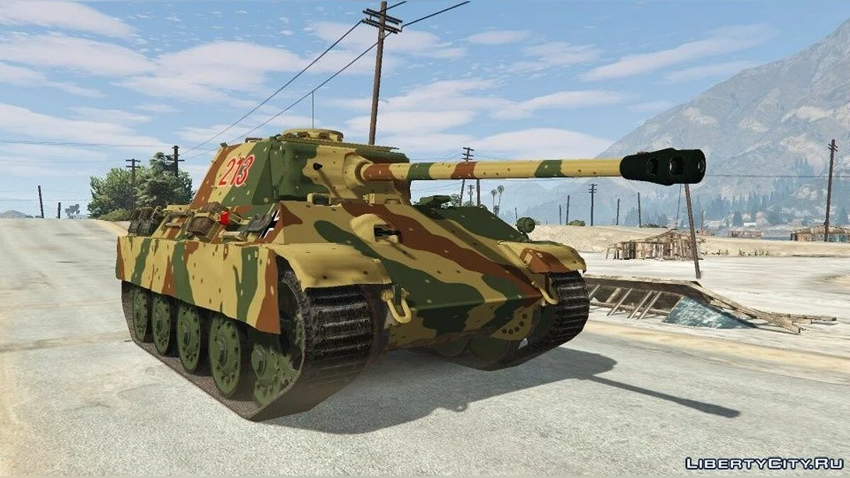 Nouvelle peinture pour le char Panther Ausf G n° 213 / GTA 5