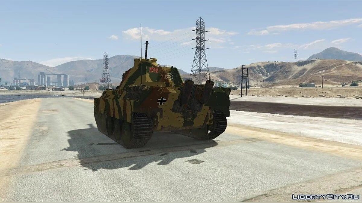 Nouvelle peinture pour le char Panther Ausf G n° 213 / GTA 5