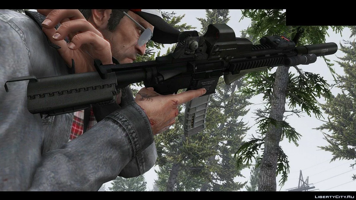 HK416 Complete Attachments & Animated / GTA 5