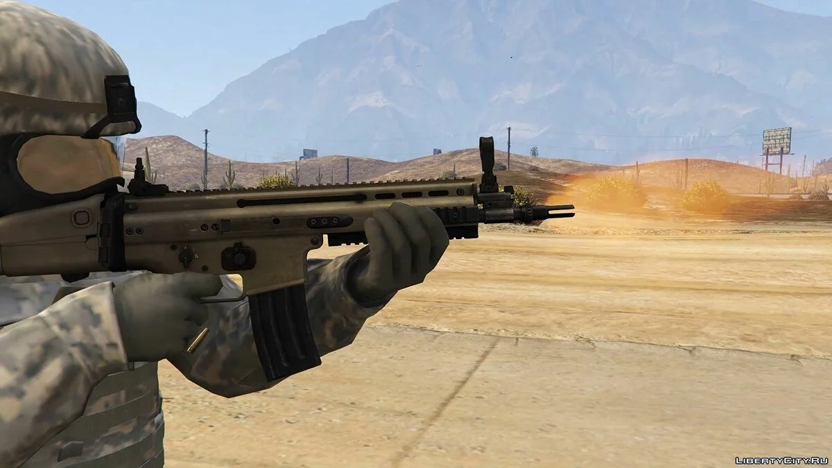 FN Scar-L [З оптичним прицілом/Без оптичного прицілу] (Анімований) / GTA 5
