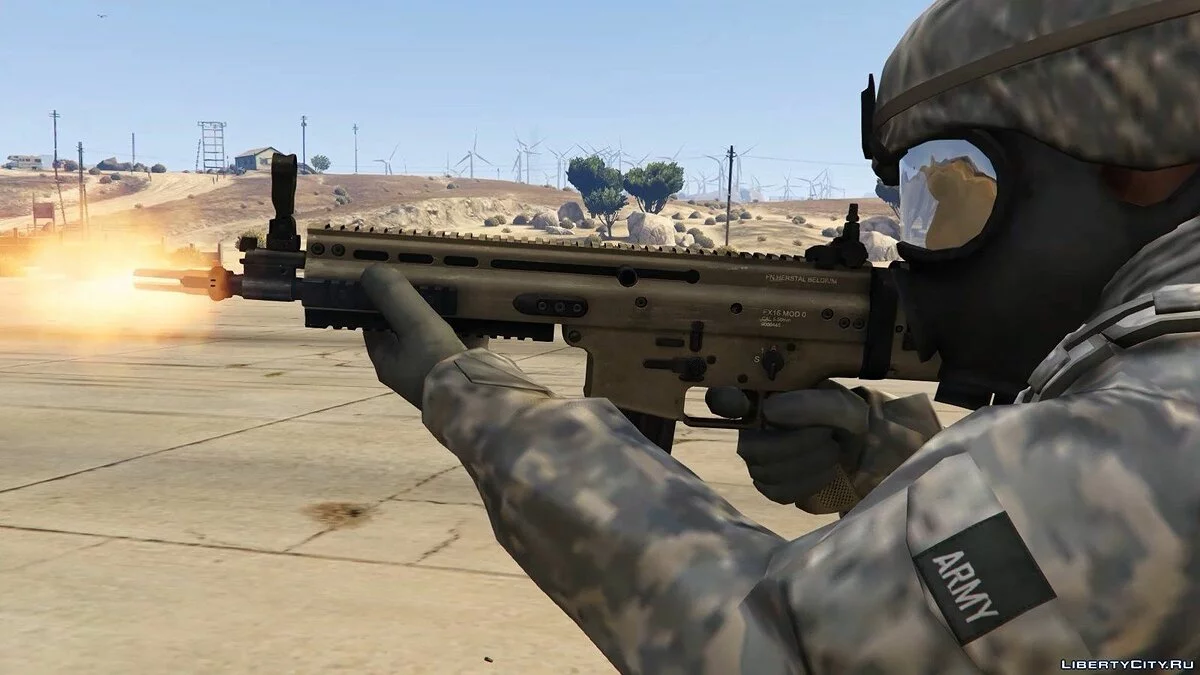 FN Scar-L [З оптичним прицілом/Без оптичного прицілу] (Анімований) / GTA 5