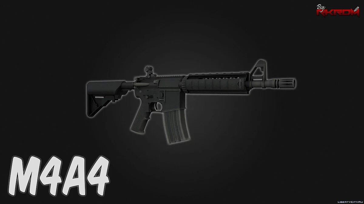 M4A4 з CS:GO [Анімований + 9 текстур] 1.0 / GTA 5