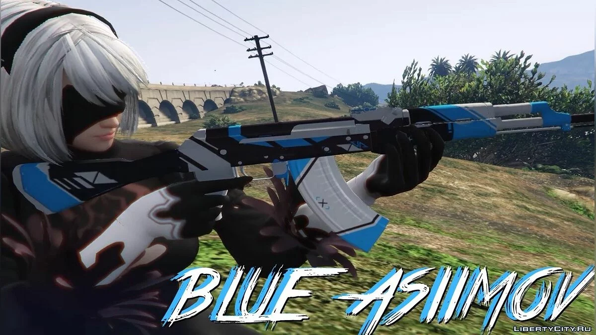 AK-47 & AWP Bleu Asiimov / GTA 5