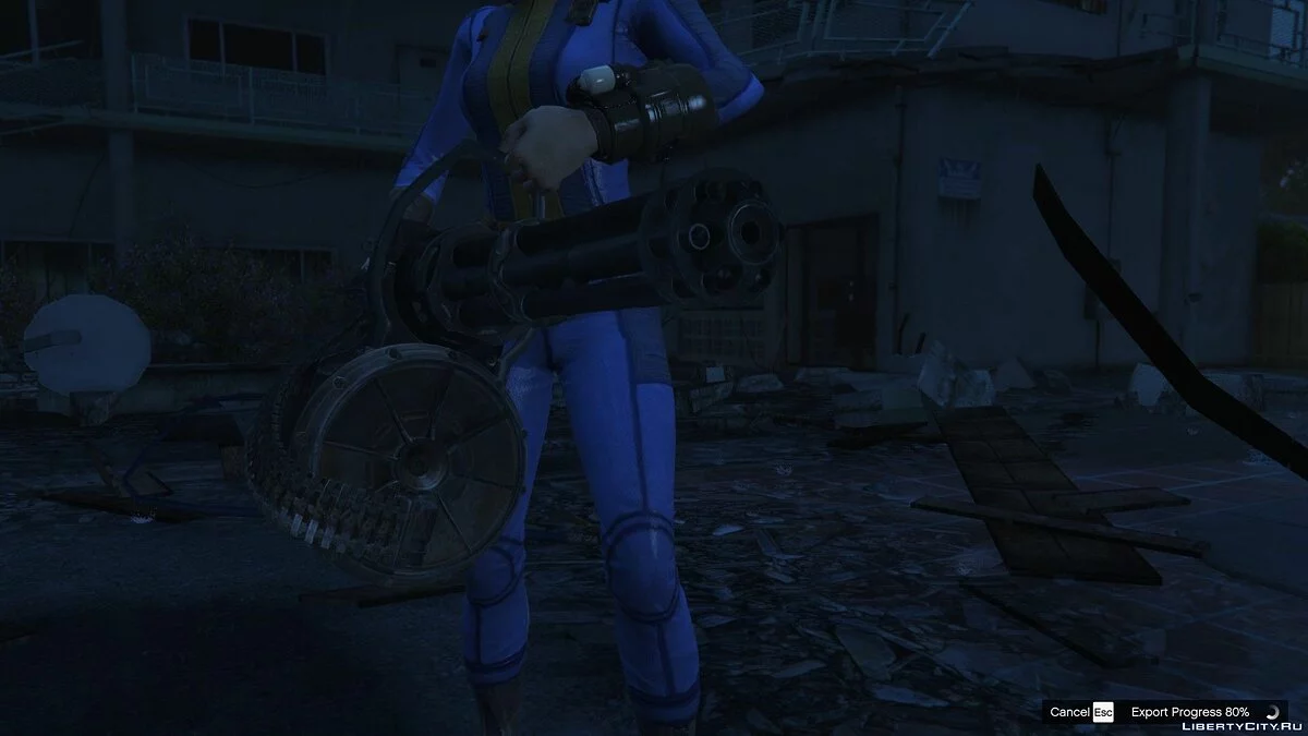 مدفع مينيغان من Fallout 4 / جي تي أي 5