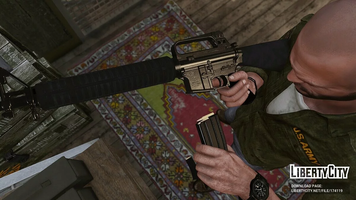 Colt M16A2 [Анімований] 1.1 / GTA 5