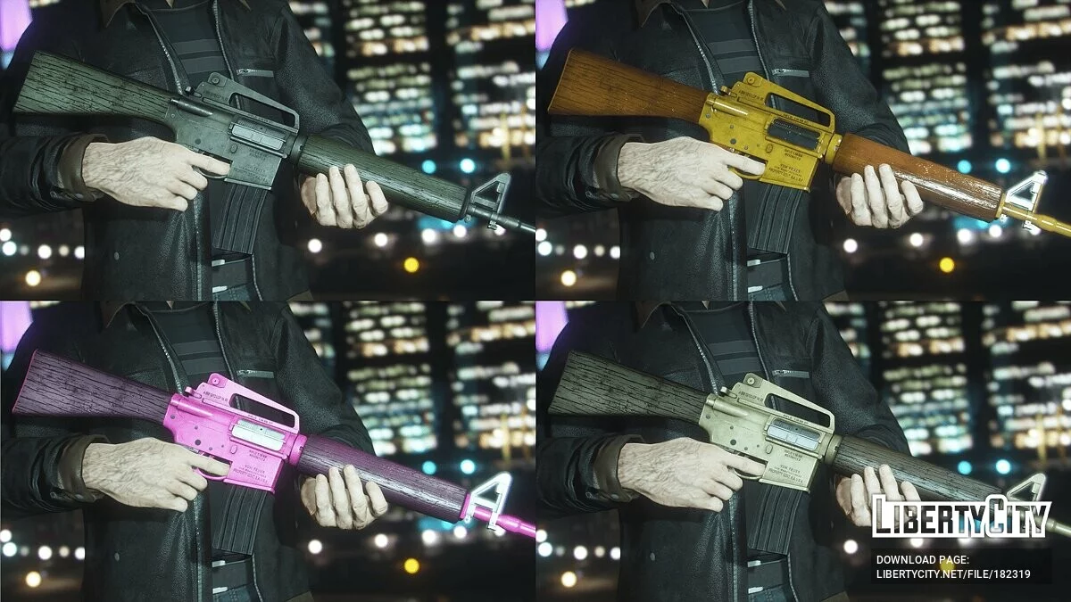 Service Carbine 木质皮肤 [替换 | 色彩 | 忠于传说] 1.0 / GTA 5