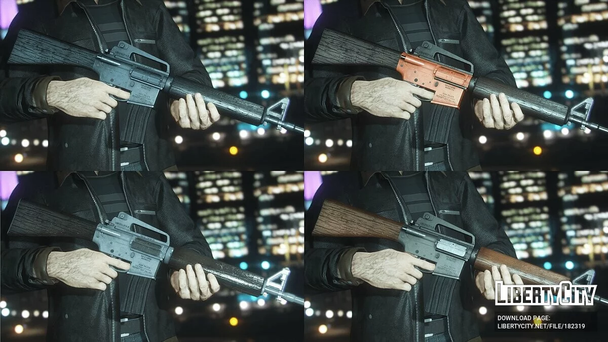 Service Carbine 木质皮肤 [替换 | 色彩 | 忠于传说] 1.0 / GTA 5