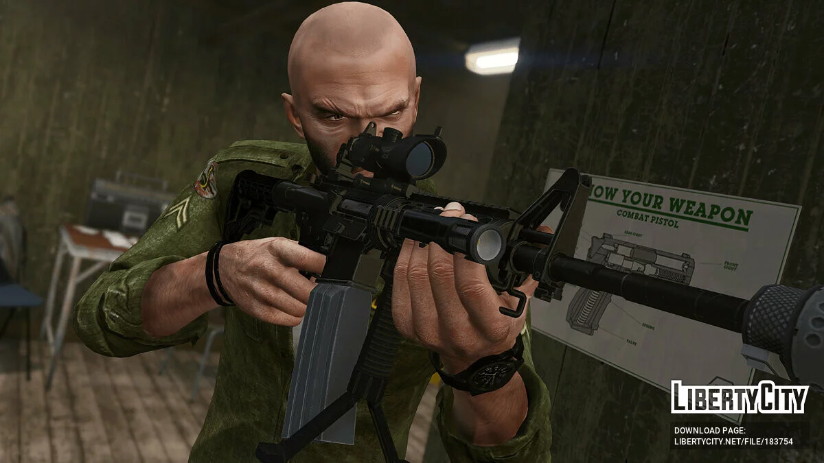 Colt M4A1 Carbine [Animasi] 1.1 / GTA 5