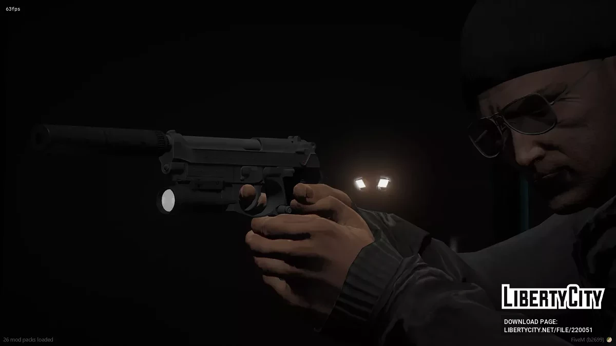 Beretta M9A1 [Animated] / GTA 5