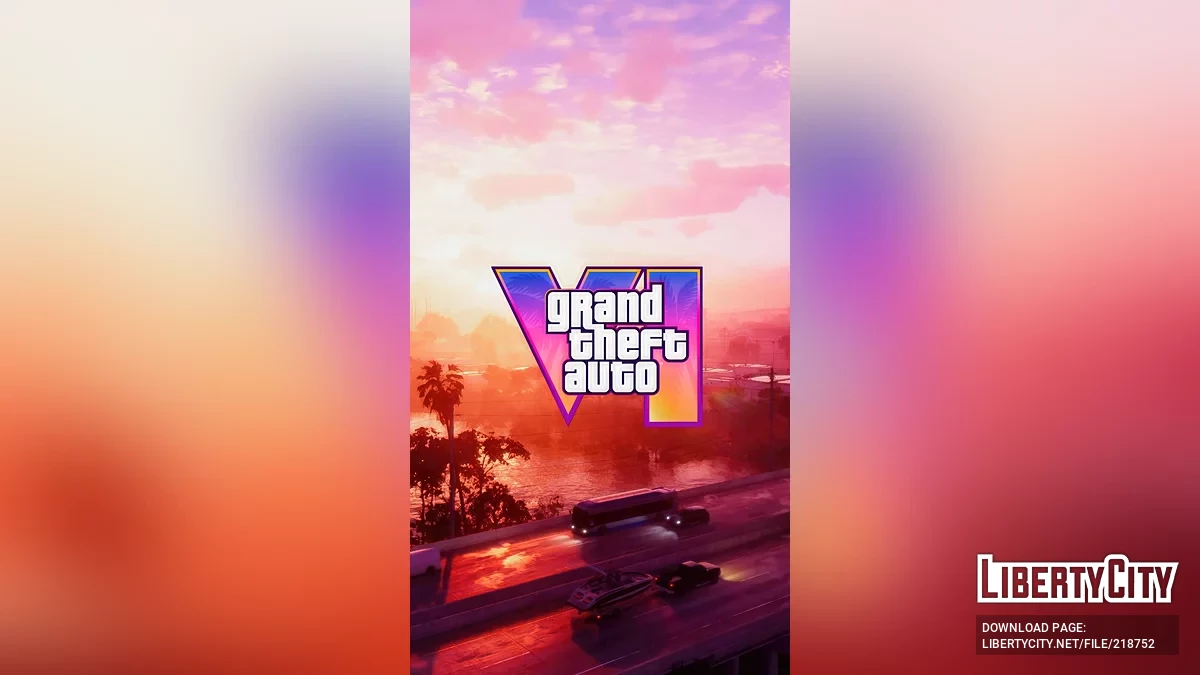 Wallpaper with Sunset from the Trailer / GTA 6