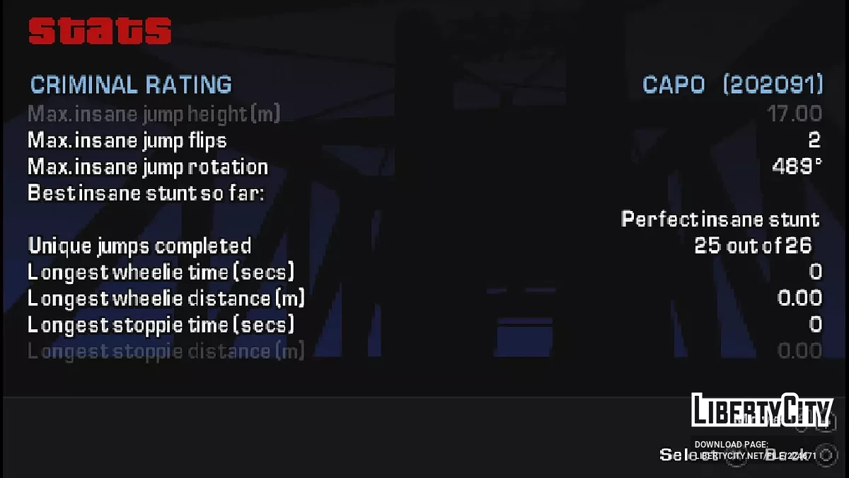 Стартові та 100% збереження для адаптації GTA LCS PC / GTA Liberty City Stories