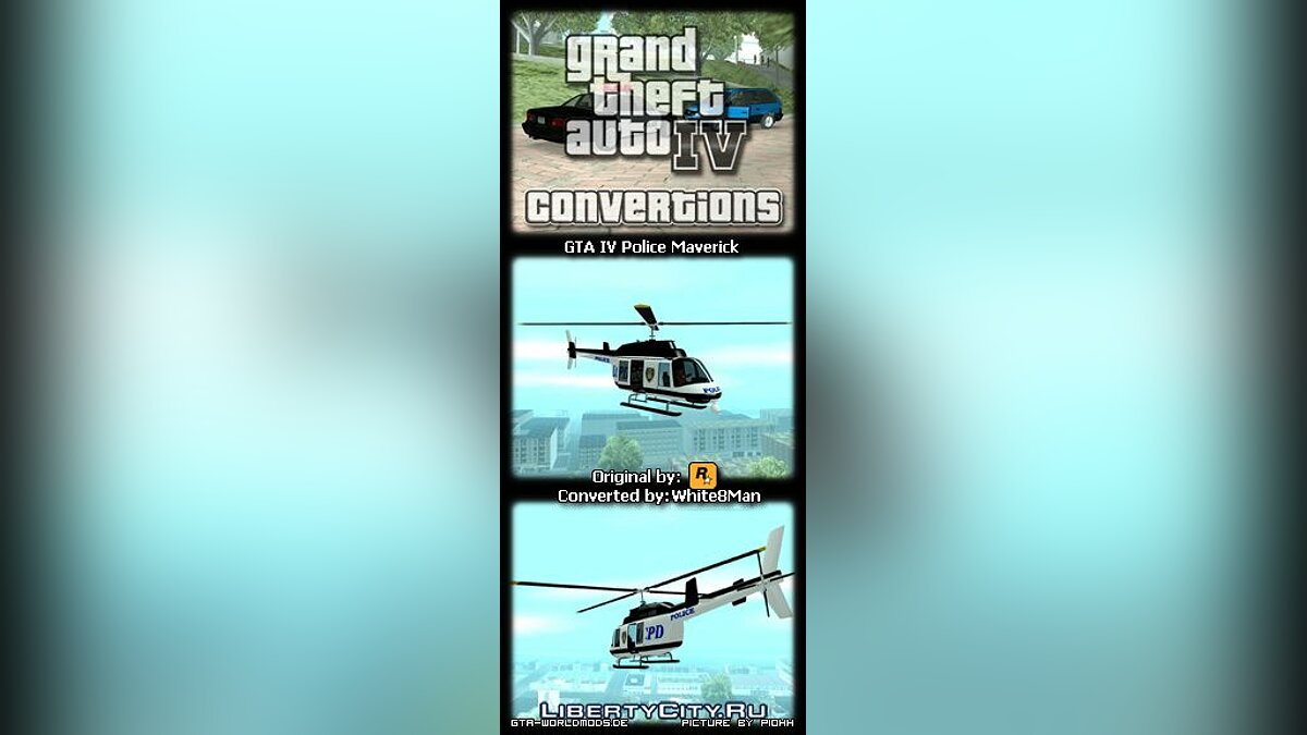 GTA IV Police Helicopter para GTA San Andreas