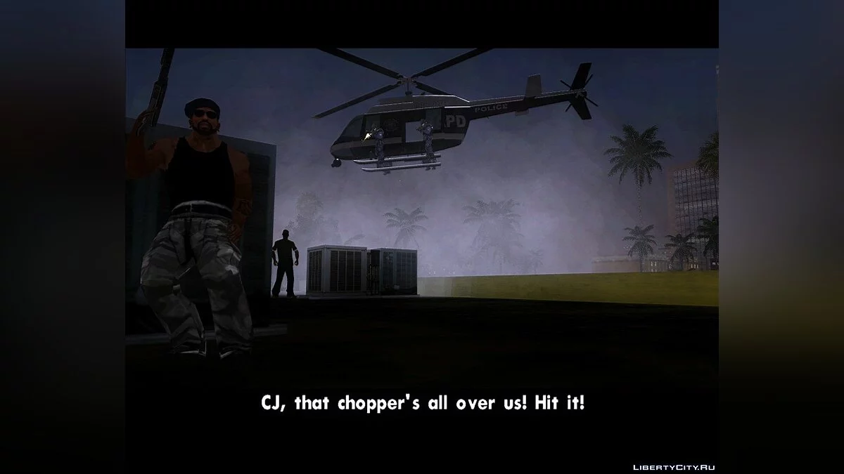 Поліцейський вертоліт GTA IV в стилі SA / GTA San Andreas