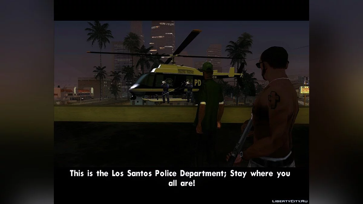 Поліцейський вертоліт GTA IV в стилі SA / GTA San Andreas