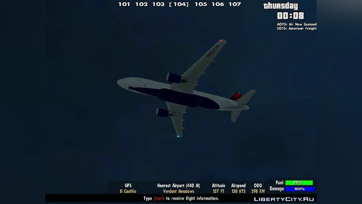 Delta Airlines Airbus A320-200 / GTA San Andreas