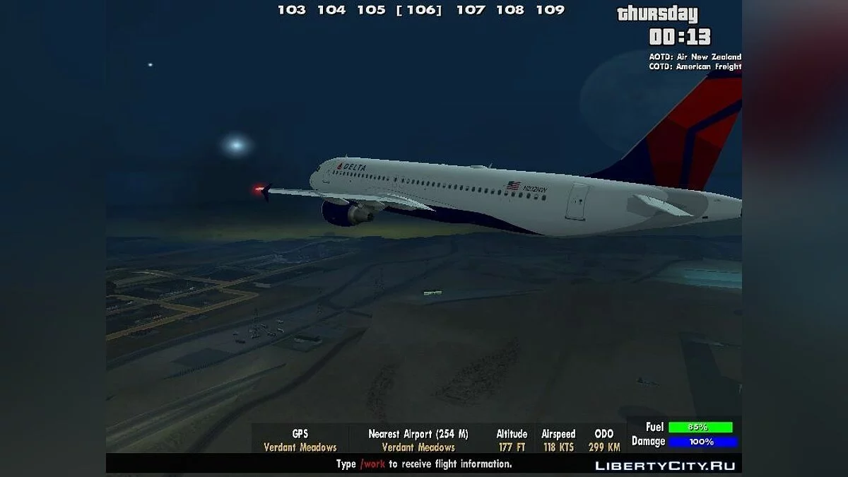 Delta Airlines Airbus A320-200 / GTA San Andreas