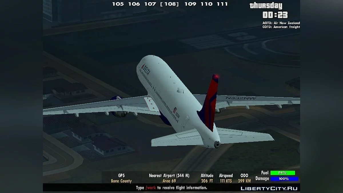 Delta Airlines Airbus A320-200 / GTA San Andreas