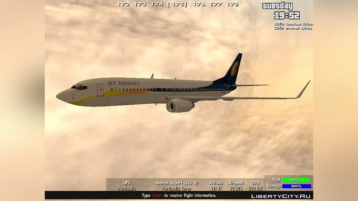Jet Airways Boeing 737-800 / GTA San Andreas