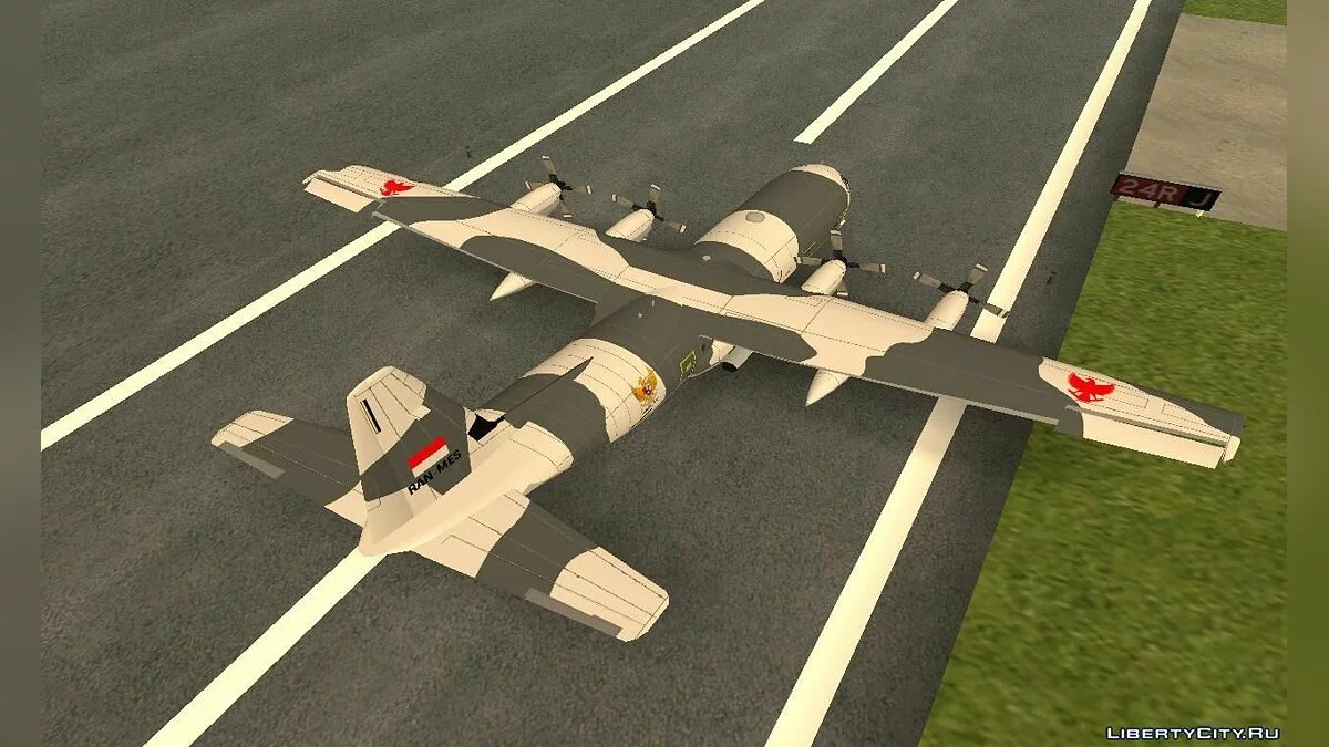 C-130 Hercules Fuerza Aérea de Indonesia - Camuflaje de Nieve / GTA San Andreas