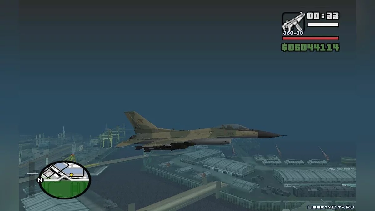F-16 Fighter-Bomber Green-Brown Camo / GTA San Andreas