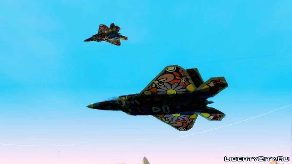 F-22 Raptor Colorful Floral / GTA San Andreas