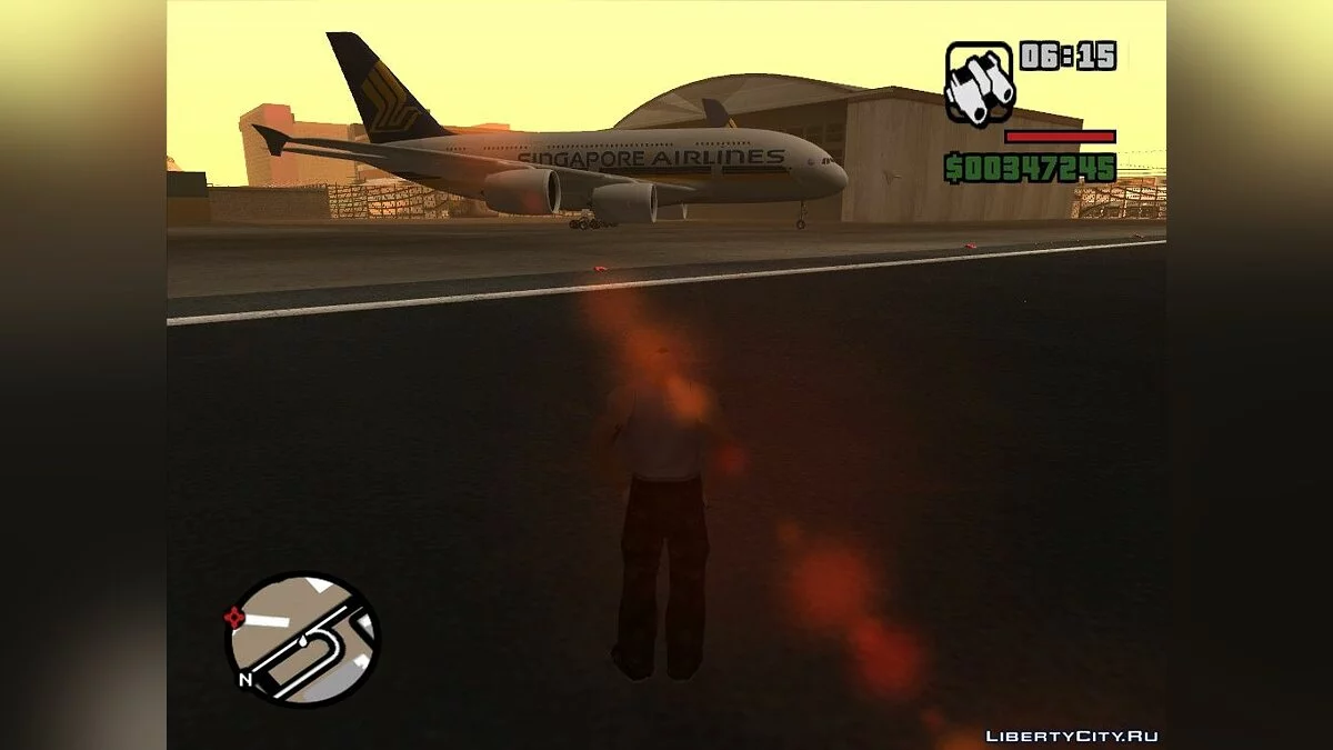 Singapore Airline A380-800 / GTA San Andreas