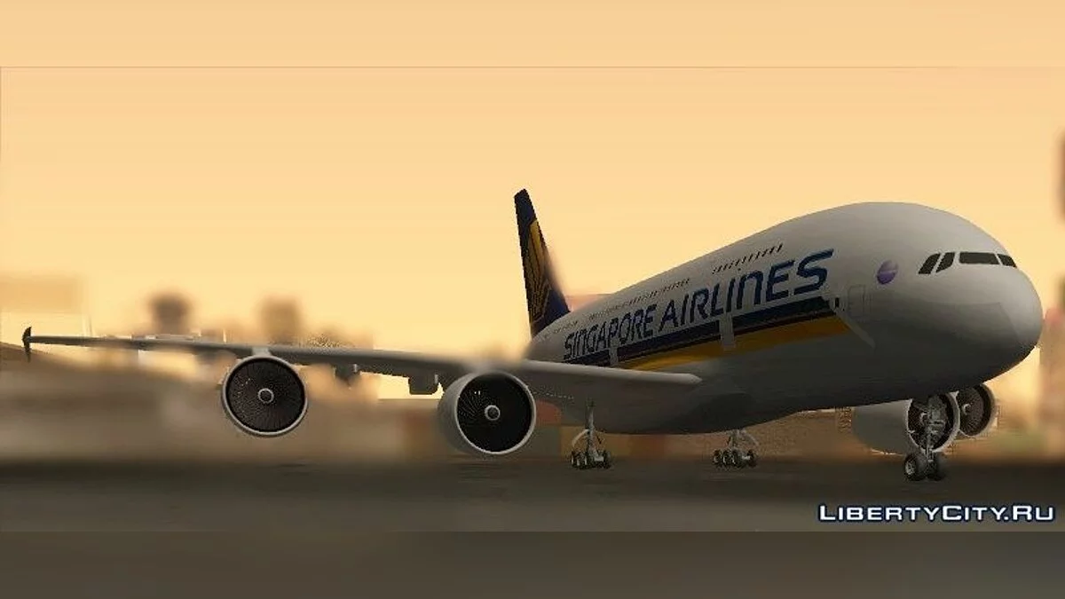 Singapore Airline A380-800 / GTA San Andreas