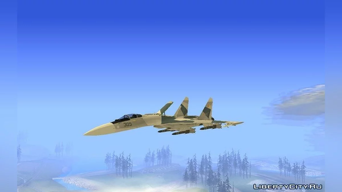Сухой SU-35BM Повітряні сили Юктобанії / GTA San Andreas
