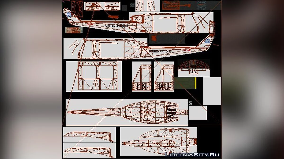 Bell UH-1 Huey ООН - Військовий вертоліт / GTA San Andreas