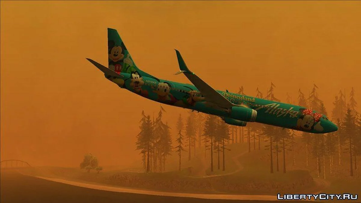 Alaska Airlines 737-900 (Диснейлендська розфарбування) / GTA San Andreas