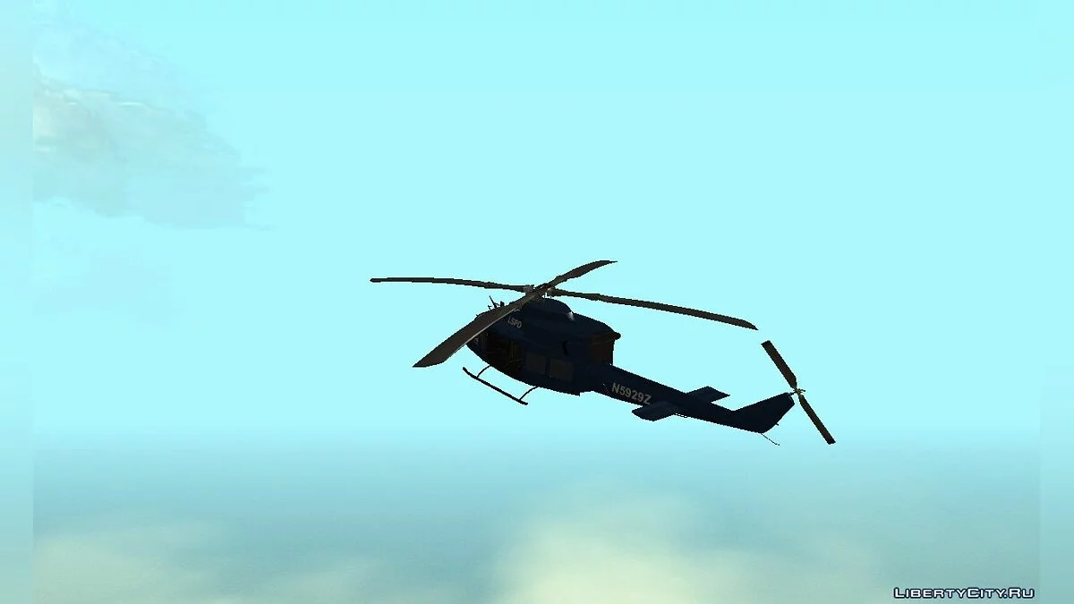 Bell Huey LSPD SWAT Low Poly / GTA San Andreas