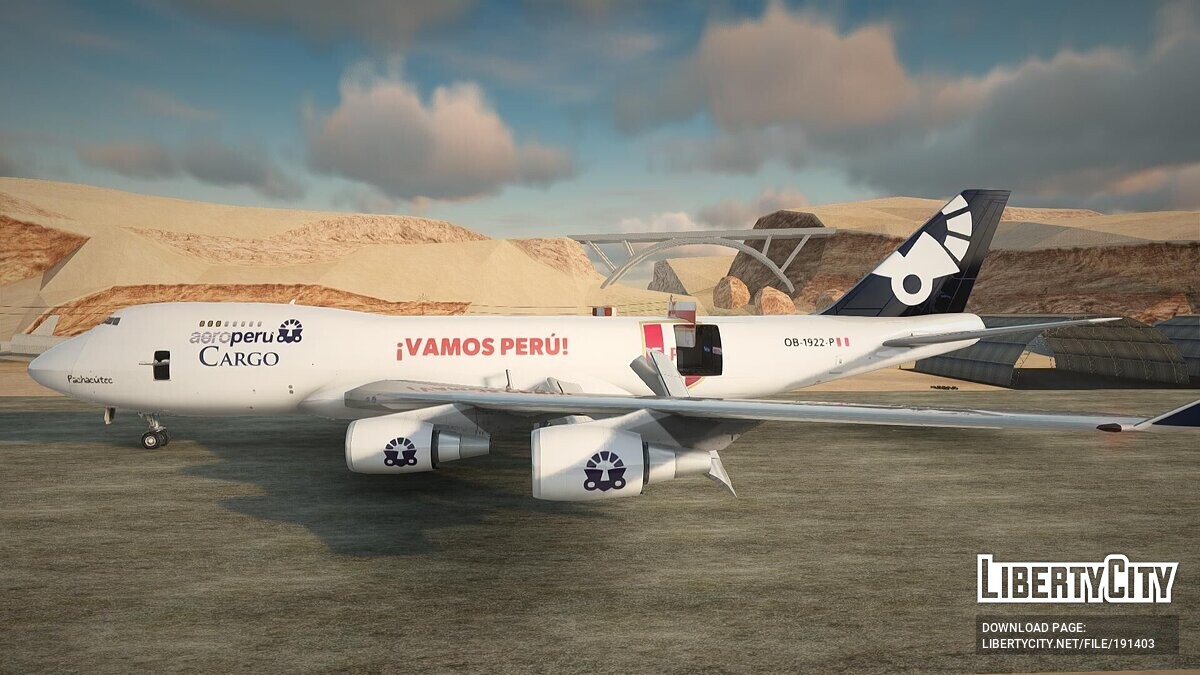 Скачать Boeing 747-400ERF AeroPeru Для GTA San Andreas