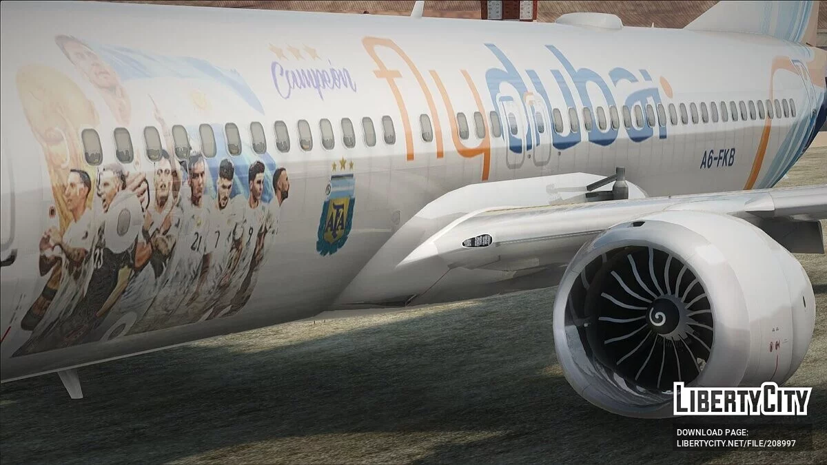 Boeing 737-8MAX Flydubai / GTA San Andreas