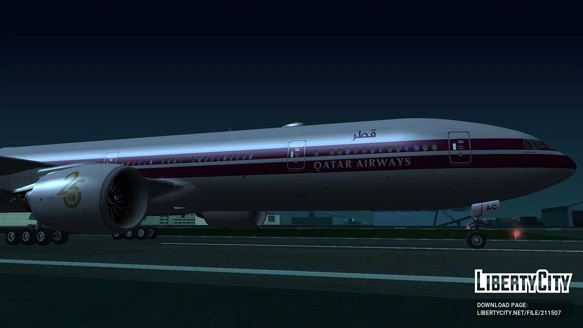 波音 777-3DZER A7-BAC [卡塔尔航空] / GTA San Andreas