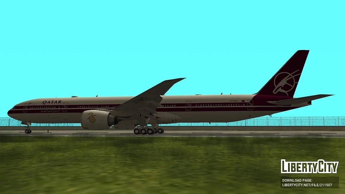 波音 777-3DZER A7-BAC [卡塔尔航空] / GTA San Andreas