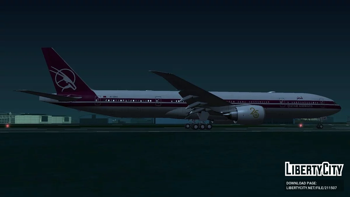 波音 777-3DZER A7-BAC [卡塔尔航空] / GTA San Andreas
