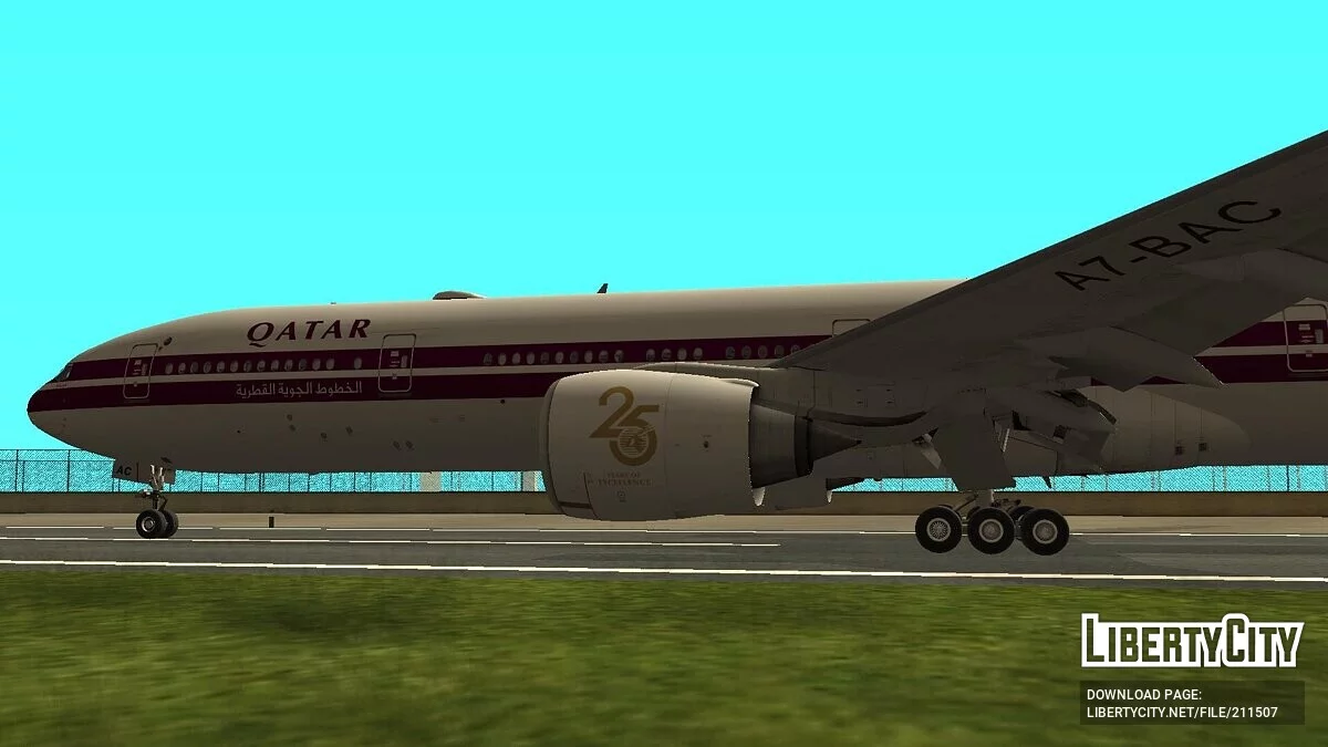 波音 777-3DZER A7-BAC [卡塔尔航空] / GTA San Andreas
