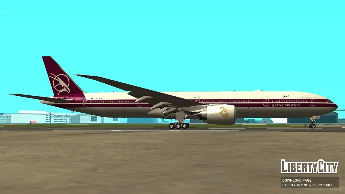 波音 777-3DZER A7-BAC [卡塔尔航空] / GTA San Andreas