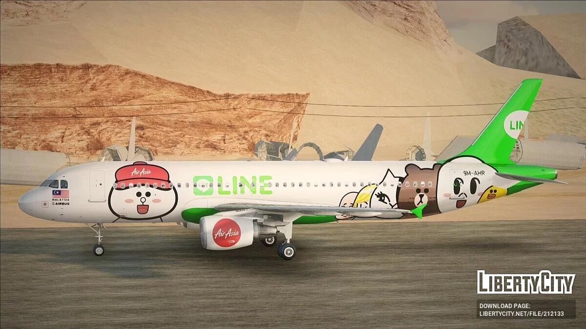 Airbus A320-200 AirAsia Line / GTA San Andreas